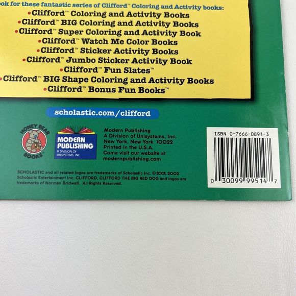 Clifford the Big Red Dog Coloring Activity Book My Friend Scholastic y2k Kids 02 - Picture 3 of 4